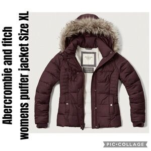 Abercrombie and fitch womens puffer jacket Size XL